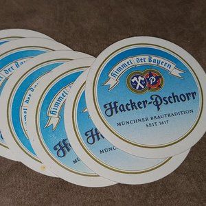 vintage hacker-pschorr beer mats from germany
